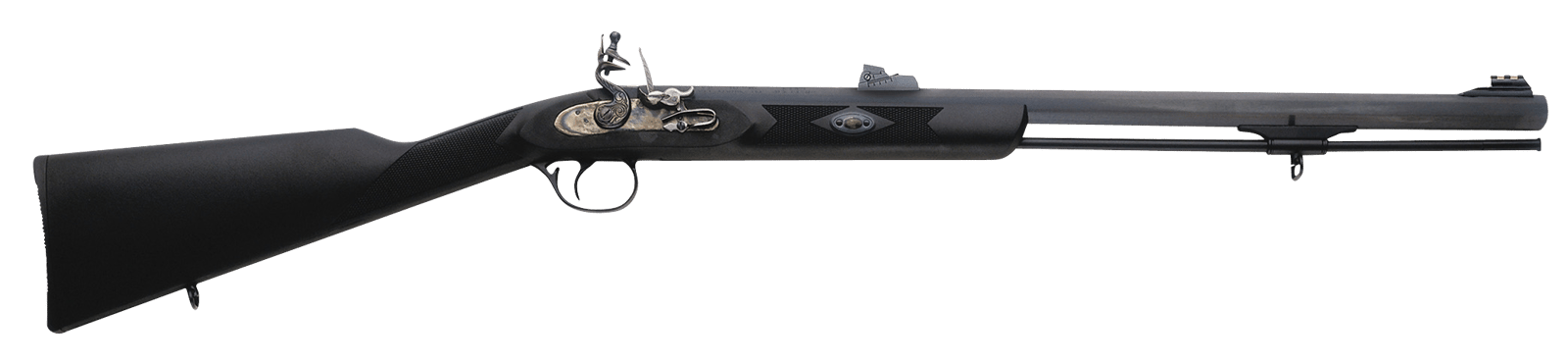 Traditions R3200850 Deerhunter 50 Cal 24" Flintlock Blued Black Synthetic Stock