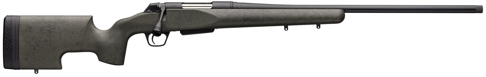 Winchester Guns 535732299 XPR SR 6.8 Western Caliber with 3+1 Capacity, 24" Threaded Barrel, Black Perma-Cote Metal Finish & Black Webbed Green Grayboe Renegade Long Range Stock Right Hand (Full Size)