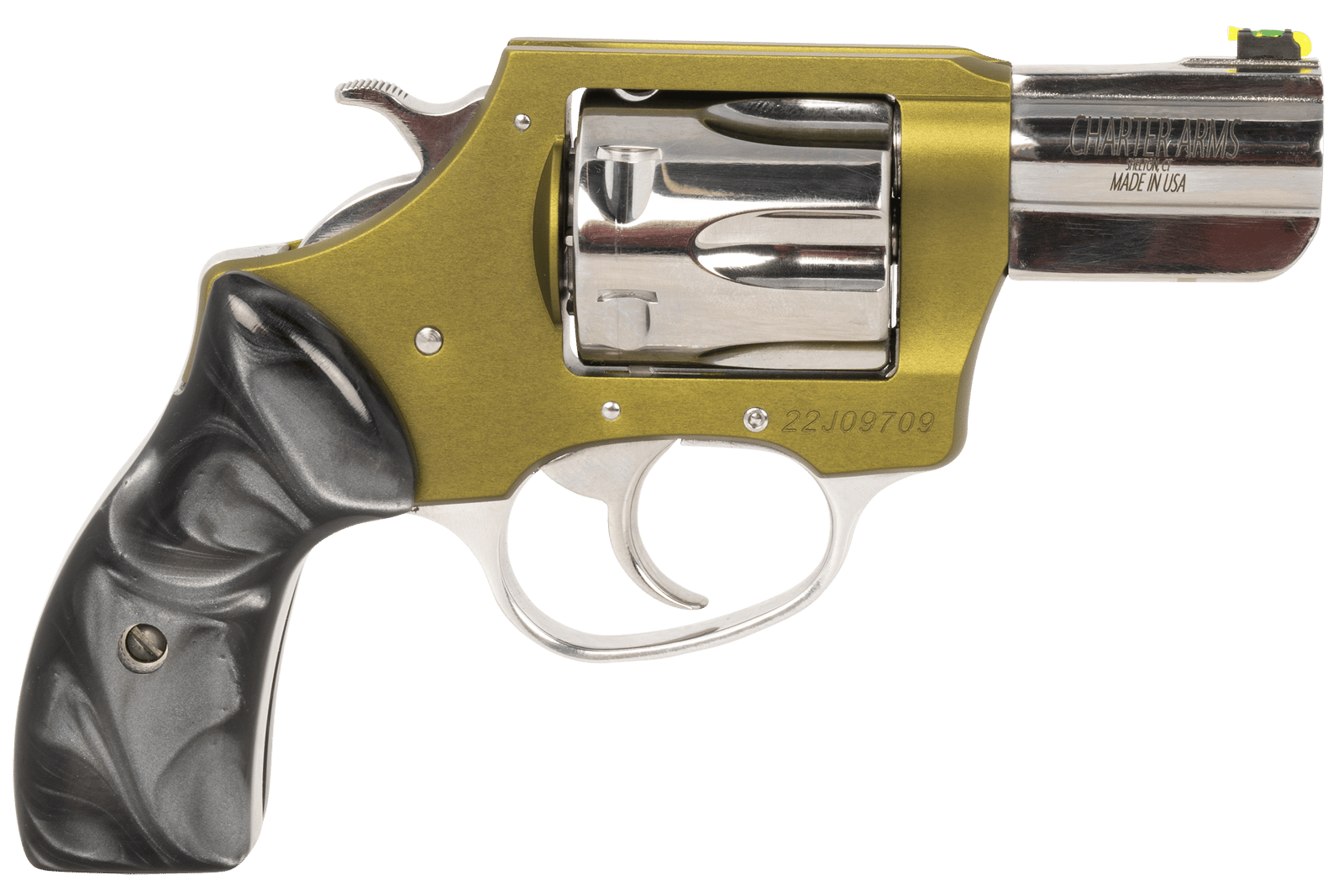 Charter Arms 53624 Undercover II Large 38 Special, 6 Shot 2.20" High Polished Stainless Steel Barrel & Cylinder, OD Green Anodized Aluminum Frame, Black Pearlite Grip, Exposed Hammer