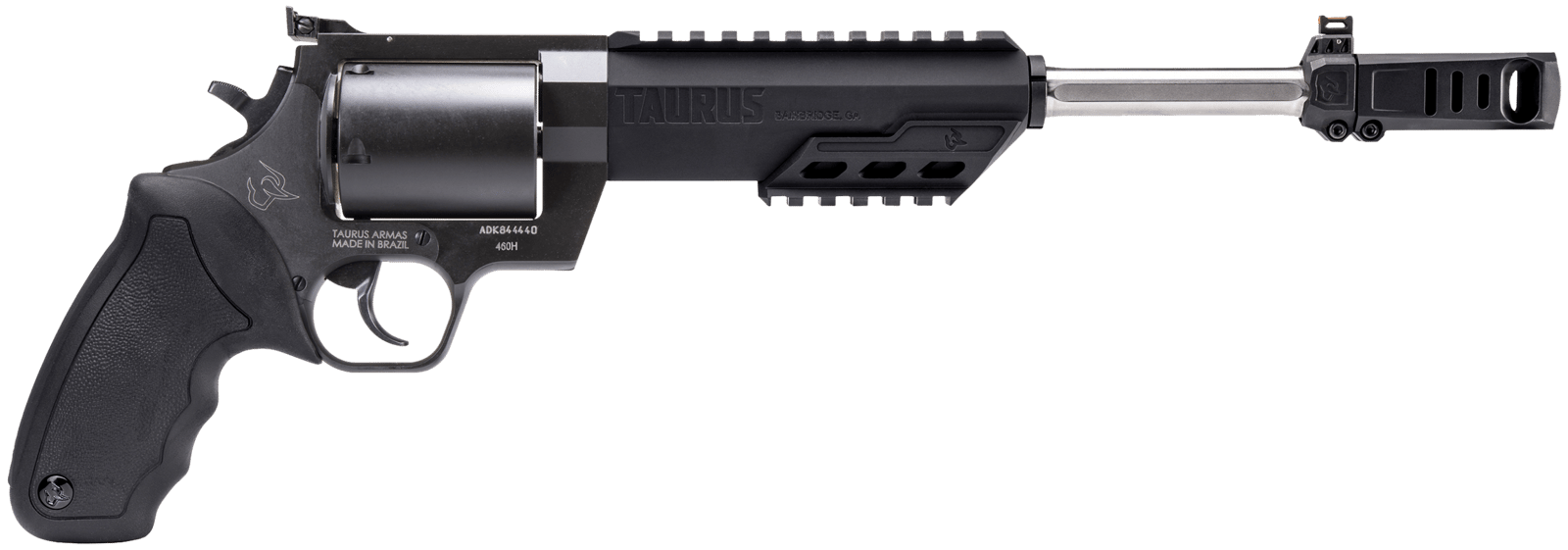 Taurus 2460101RH Raging Hunter 460 S&W Mag 5rd 10.50" Matte Black Barrel Matte Black Oxide Steel Cylinder & Frame Black Rubber with Integrated Cushion Insert Grip