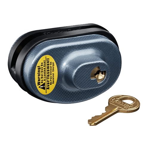 Master Lock 90DSPT Trigger Guard Lock Keyed Different Open With Key Blue Steel/Zinc Adjustable Firearm Fit- Universal