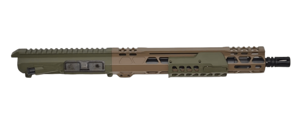 Bilson Arms P7UFSFG10R1 BA-15FCP 338 ARC 10+1 12.50" Threaded Barrel, Flat Dark Earth/Sniper Green Cerakote Aluminum Receiver w/Picatinny Rail, M-LOK Handguard