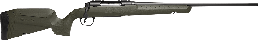Savage Arms 32105 Axis 2 Compact 223 Rem 4+1 20" Matte Black Heavy Sporter Barrel, Matte Black Drilled & Tapped Carbon Steel Receiver, Fixed Green Synthetic Stock, Right Hand