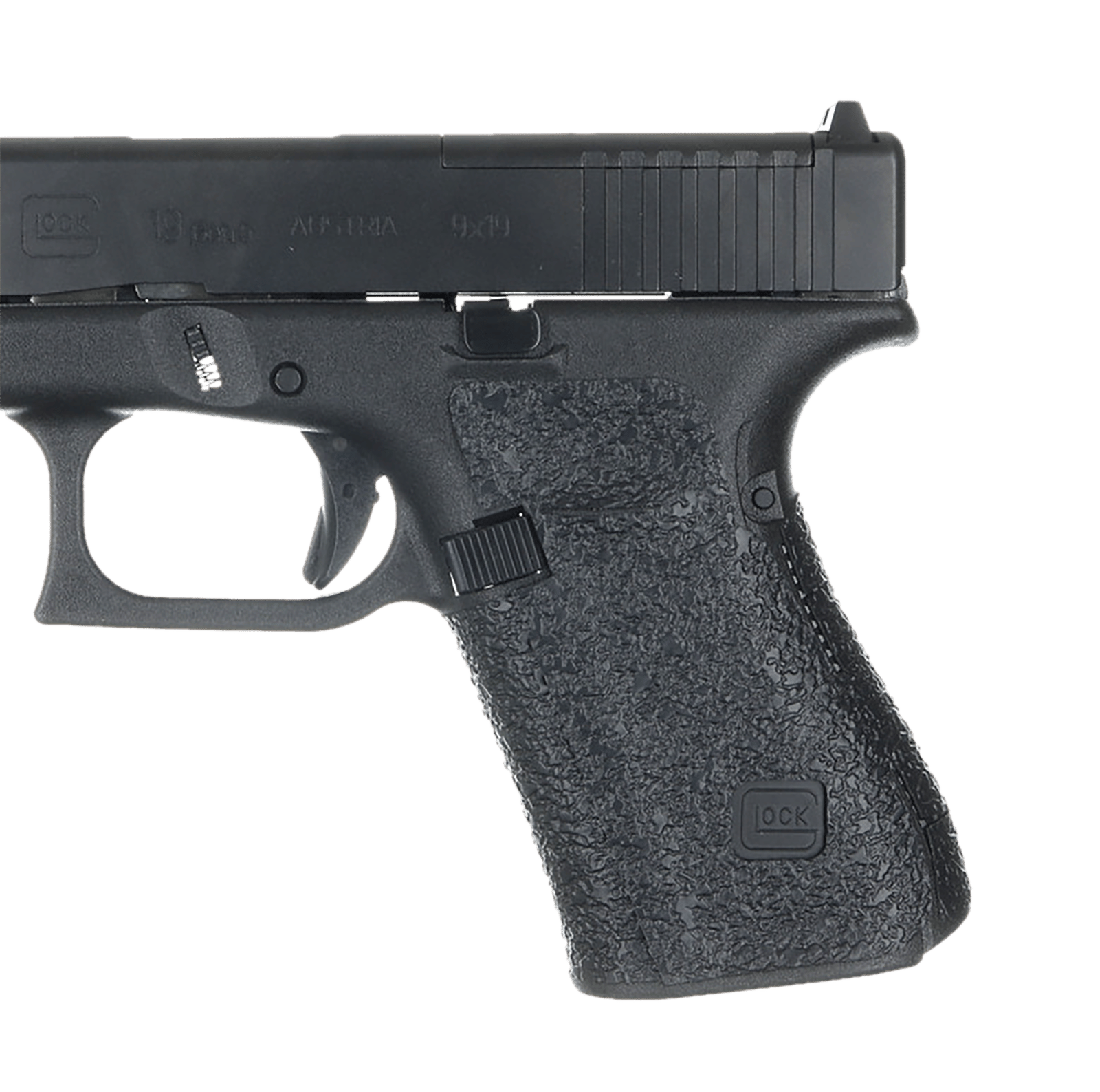 Talon Grips 383R Adhesive Grip Glock Gen5 19/23/25/32/38/44 w/Medium Backstrap, Black Textured Rubber