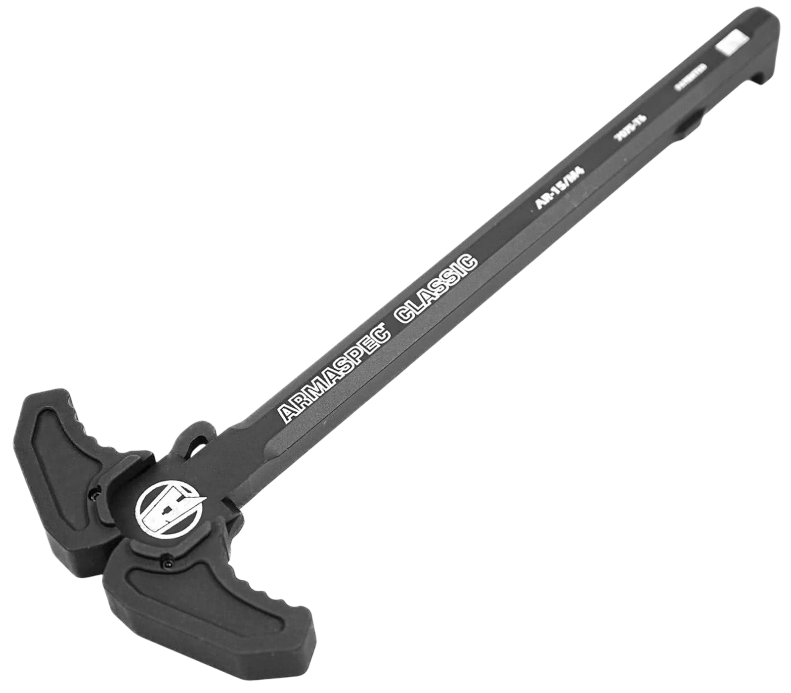 Armaspec ARM165-BLK Classic Charging Handle Black Aluminum Ambidextrous Hand