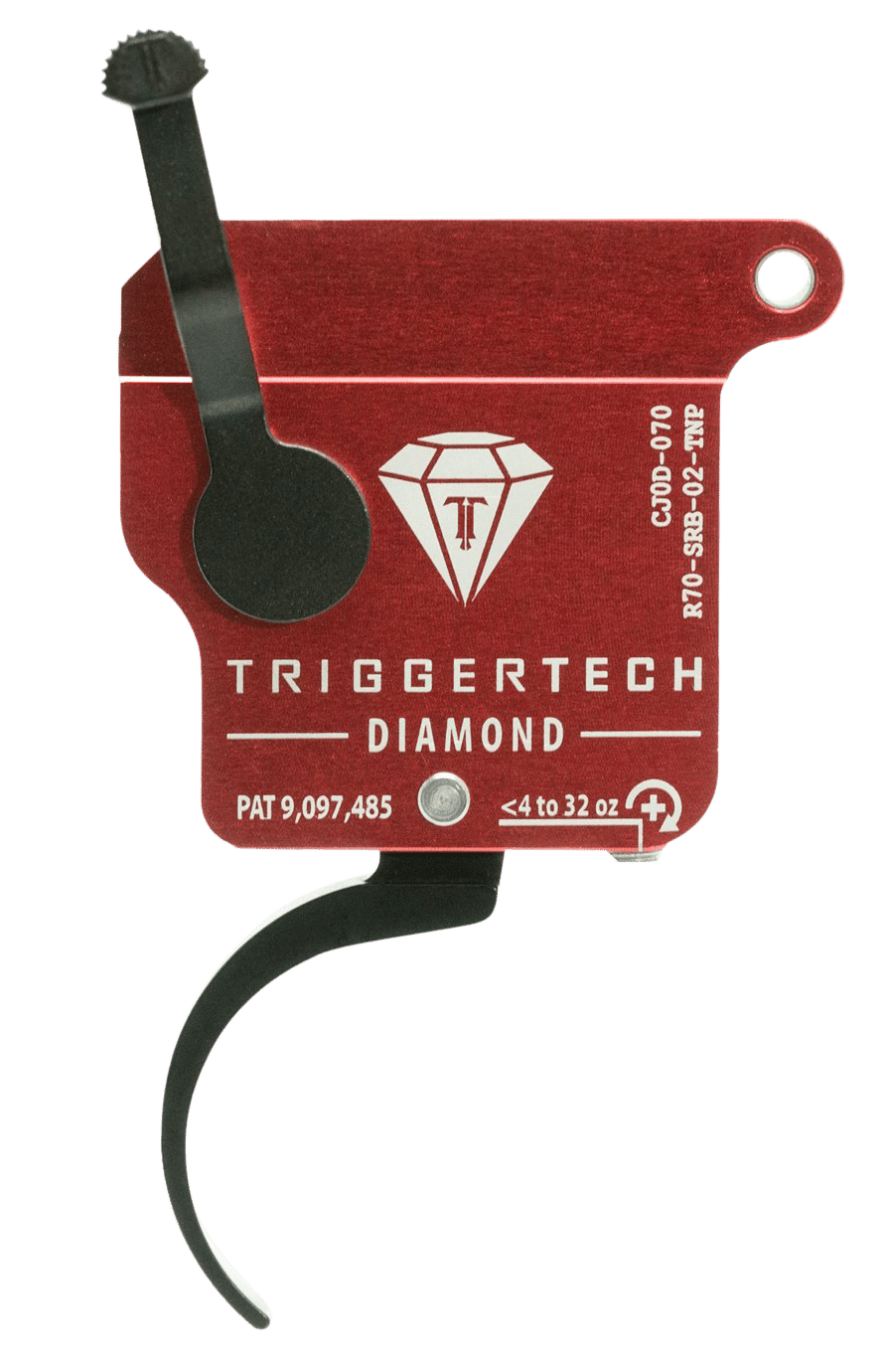 TriggerTech R70SRB02TNP Diamond Without Bolt Release Single-Stage Pro Curved Trigger with 0.30-2 lbs Draw Weight for Remington 700 Right