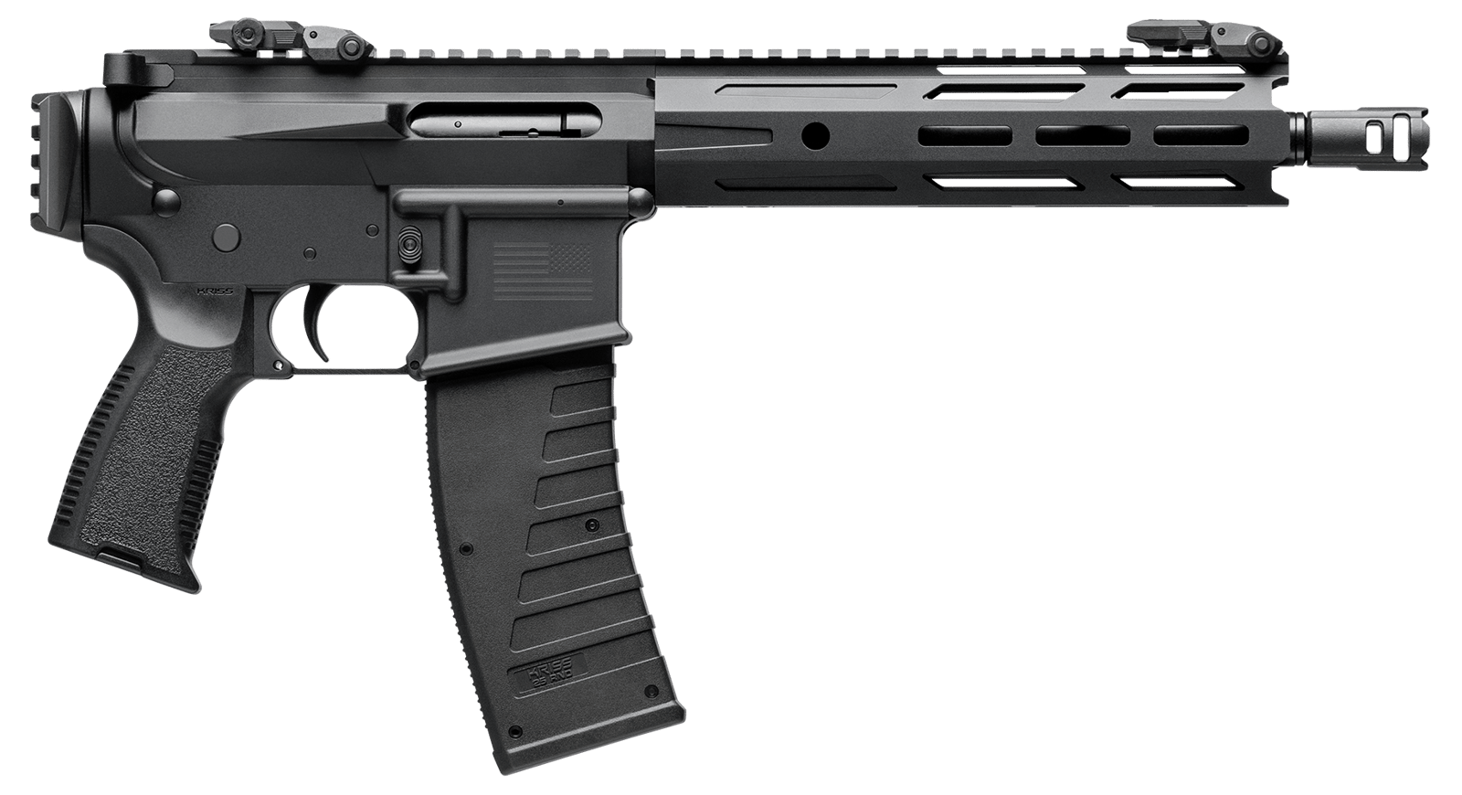 Kriss USA DM22P26BL25 DMK22P 22 LR 25+1 10.50" Black Threaded Barrel, Matte Black Picatinny Rail Receiver, Picatinny Rail Rear, Black Polymer Grip