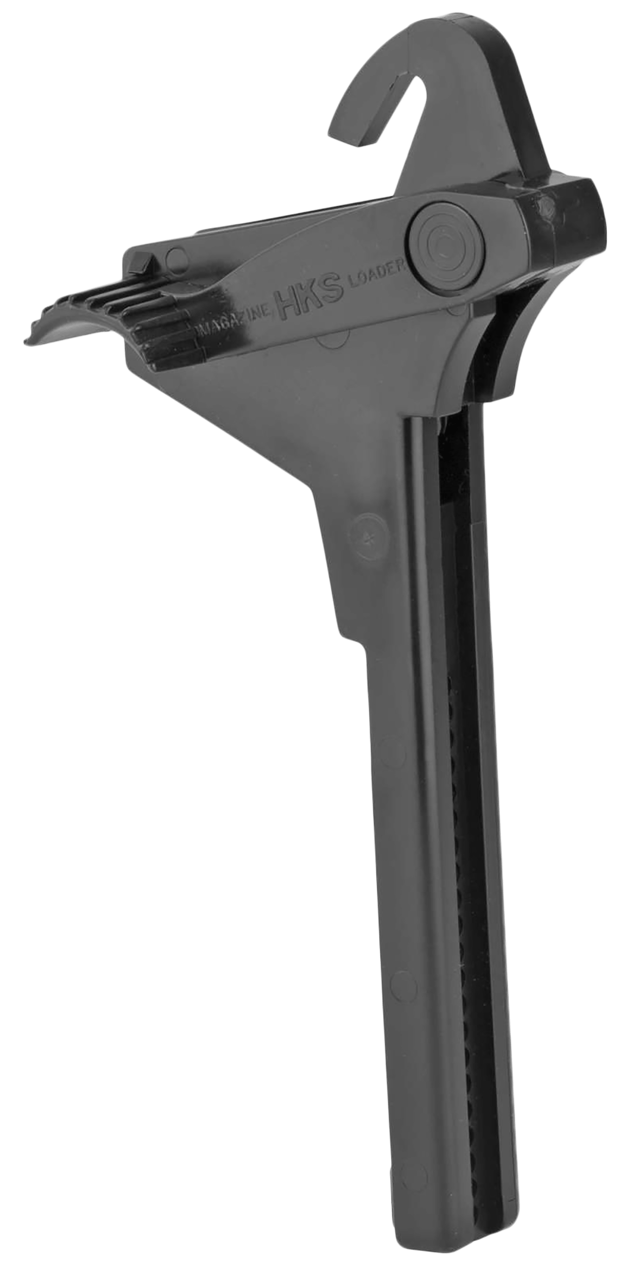 HKS 943 Single Stack Mag Loader Adjustable Style made of Plastic with Black Finish for 380 ACP Pistols