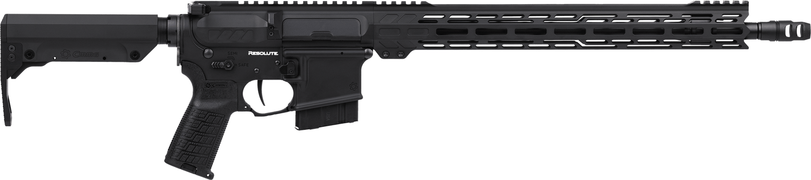 CMMG 28A670CAB Resolute MK4 22 ARC Black Nitride Threaded Barrel, Black Armor Cerakote Picatinny Rail Aluminum Receiver, M-LOK Handguard, Black Synthetic CMMG 6 Position RipStock, Black Polymer Grip