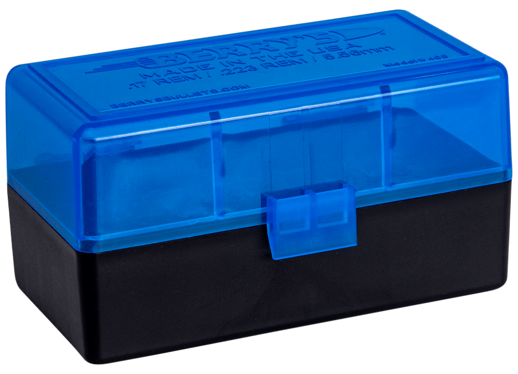 Berry's 44661 Ammo Box 223Rem/5.56NATO Blue/Black Polypropylene 50rd