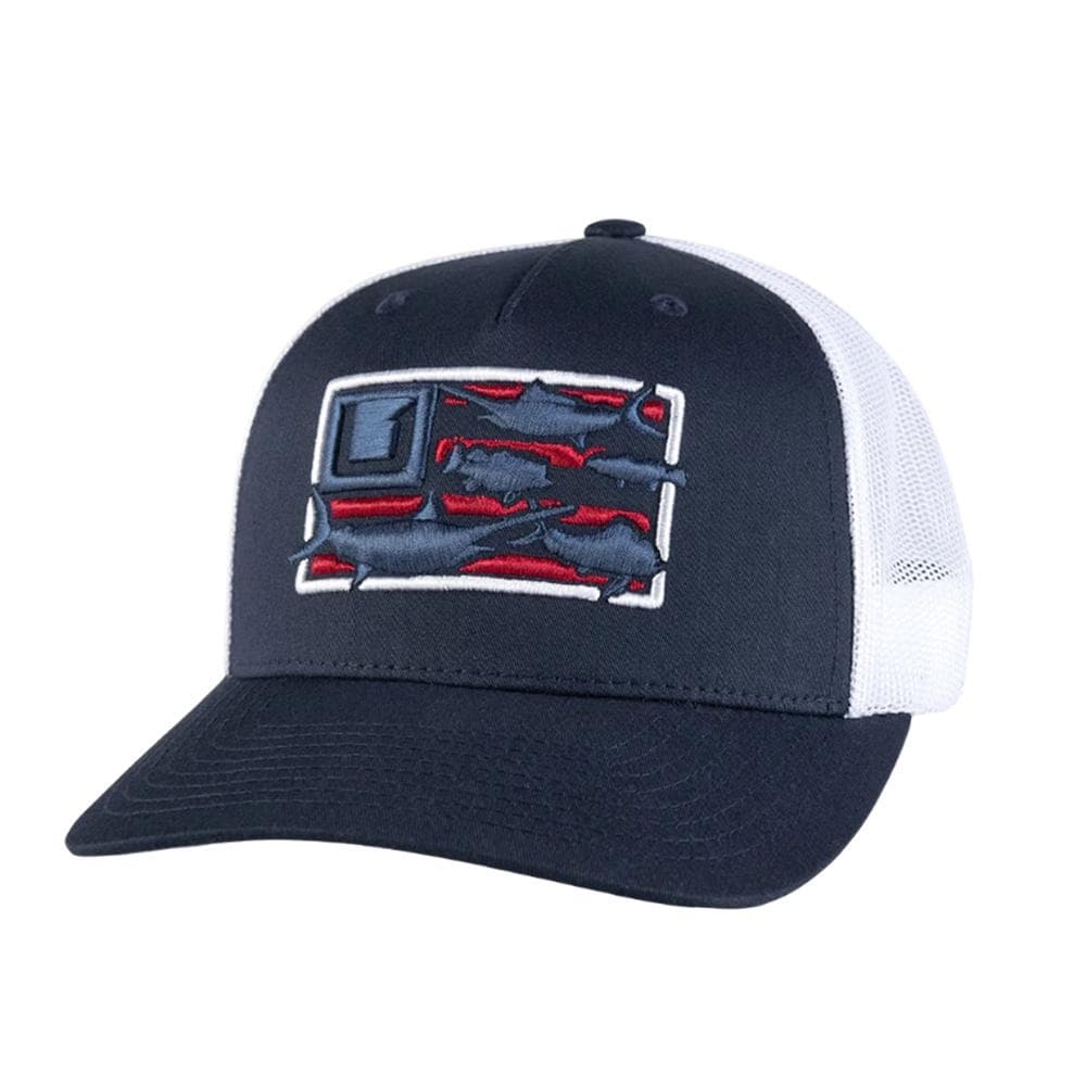 Huk Trophy Flag Trucker Hat Naval Academy
