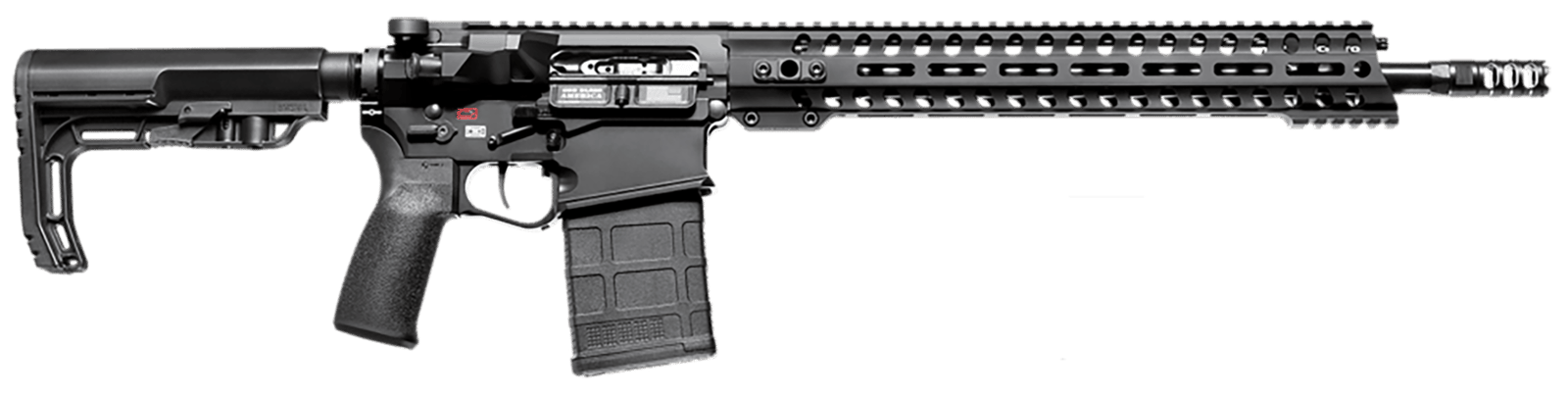 Patriot Ordnance Factory 01581 Revolution 308 Win,7.62x51mm NATO 16.50" 20+1 Black Hard Coat Anodized 6 Position MFT BMS Minimalist Stock