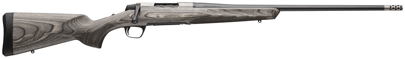 Browning 036092298 X-Bolt 2 Hunter Full Size 7mm PRC 3+1 24" Matte Blued Threaded Sporter Barrel, Drilled & Tapped Stainless Steel Receiver, Fixed Gray Laminate Stock, Radial Muzzle Brake