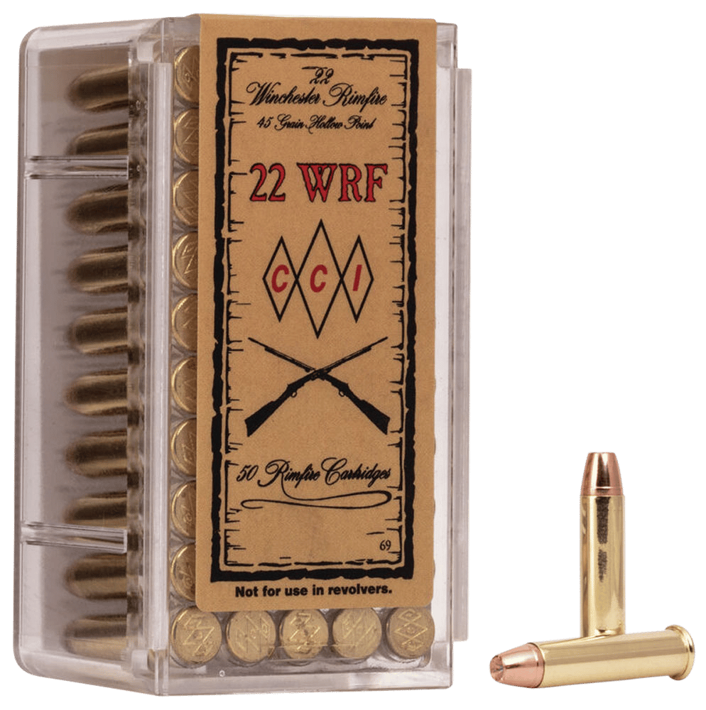 CCI 0069 Specialty WRF Rimfire 22WRF 45gr Jacketed Hollow Point 50 Per Box/40 Case