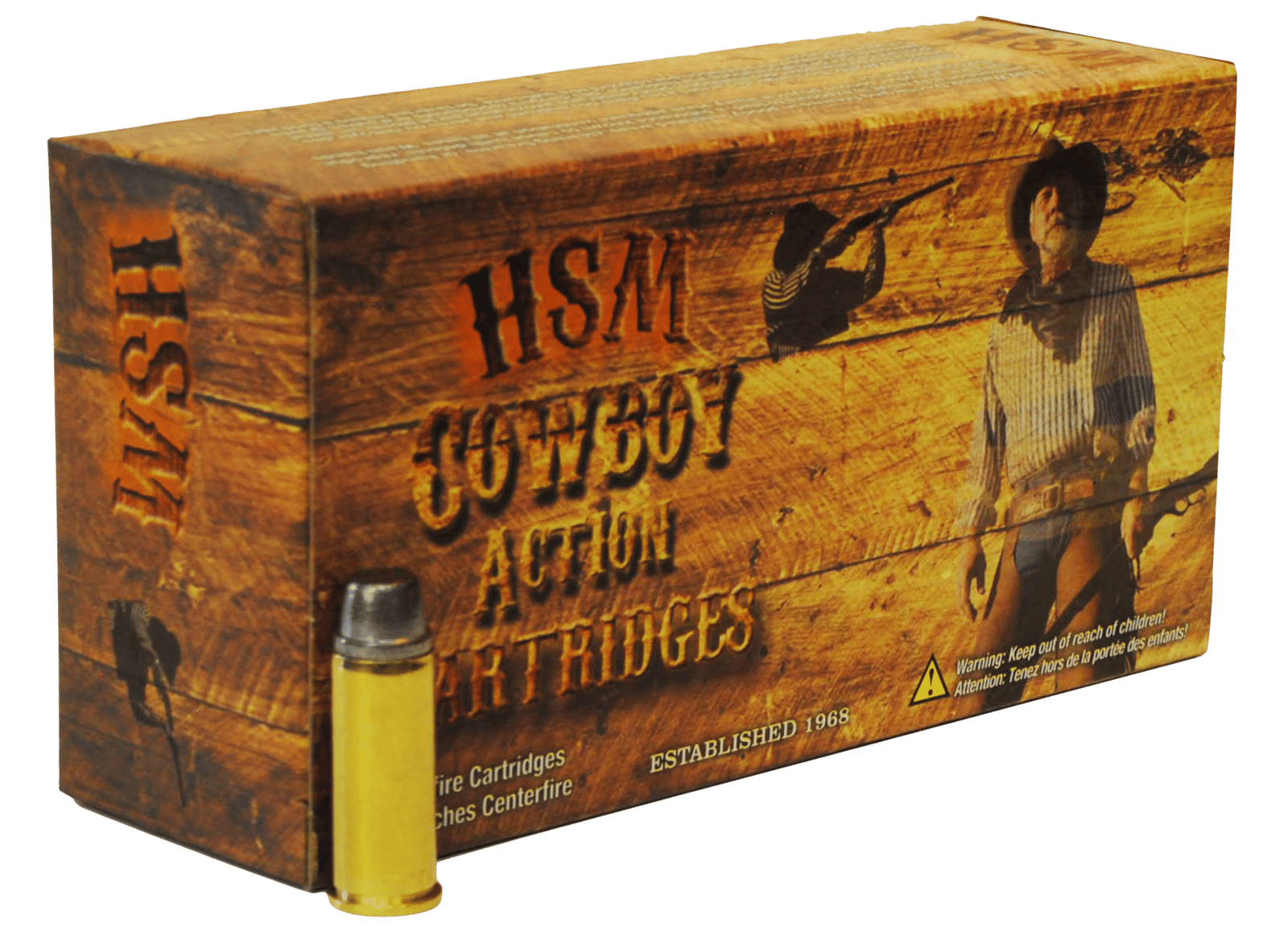 HSM 385N Cowboy Action 38 Special 158 gr Round Nose Flat Point 50 Per Box/ 10 Case