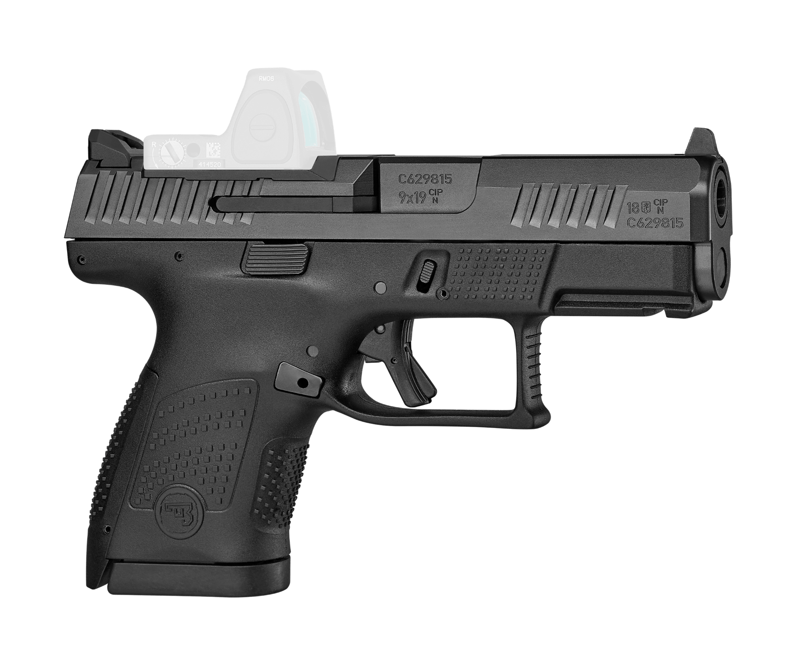 CZ-USA 91568 P-10 S Sub-Compact Frame 9mm Luger 12+1 3.50" Black Steel Barrel, Black Nitride Optic Ready/Serrated Steel Slide, Black Polymer Frame w/Picatinny Rail