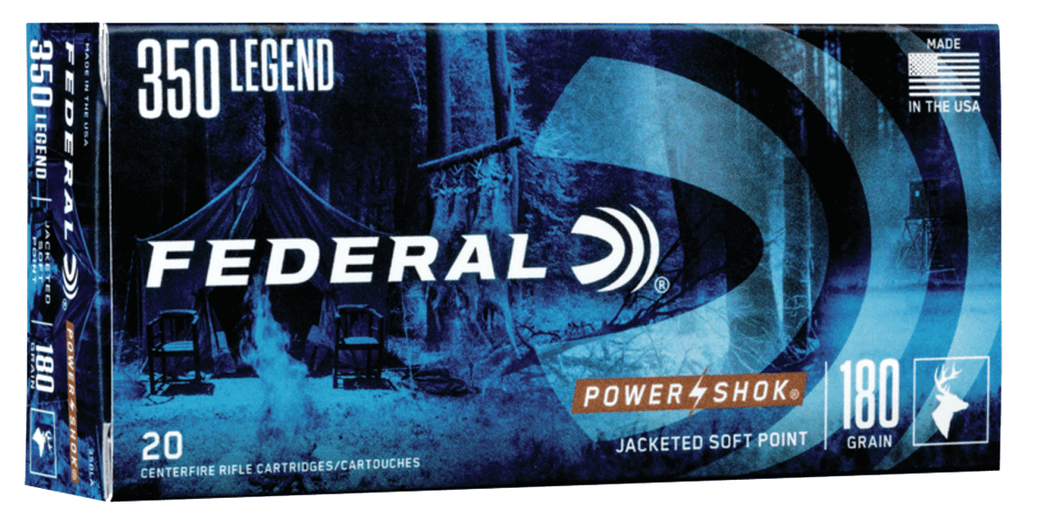 Federal 350LA Power-Shok 350Legend 180gr Jacketed Soft Point 20 Per Box/10 Case
