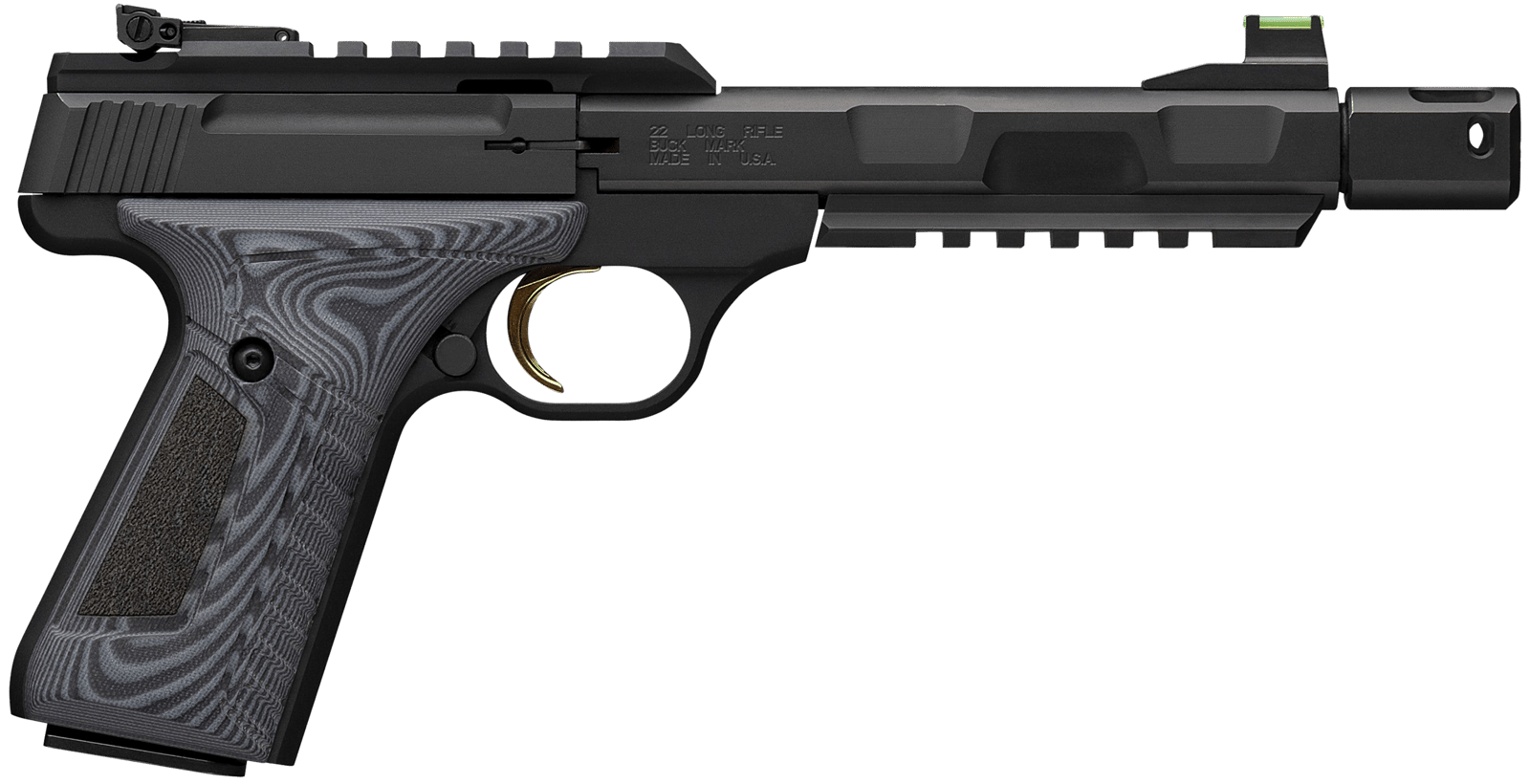 Browning 051597490 Buck Mark Contour Pro 22 LR 10+1 5.90" Matte Black Gray/Black G-10 Grip