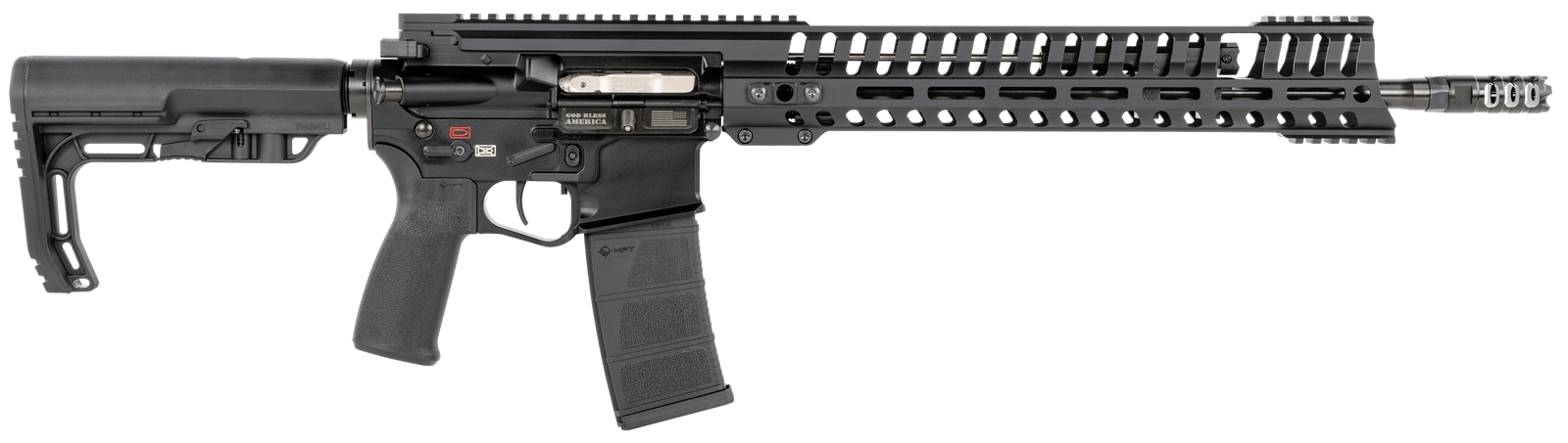 Patriot Ordnance Factory 01143 P415 Edge 223 Rem,5.56x45mm NATO 16.50" 30+1 Black Hard Coat Anodized 6 Position MFT Stock