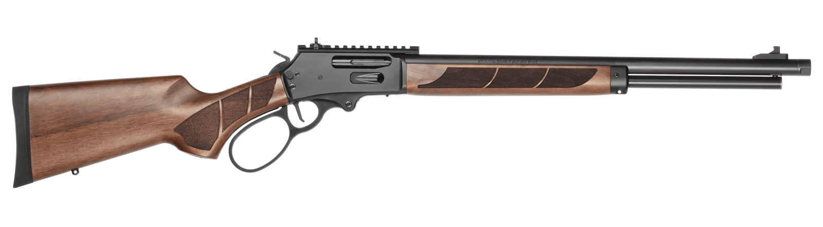 Smith & Wesson 14385 1854 30-30 Win 6+1 20" Black Armornite Threaded Barrel, Black Armornite Stainless Steel Receiver w/Picatinny Rail, Walnut Fixed Stock