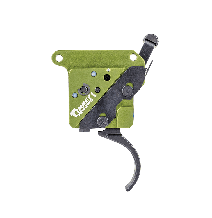 Timney Triggers 510V2 Elite Hunter Curved Trigger with 3 lbs Draw Weight & Black/Green Finish for Remington 700 Right
