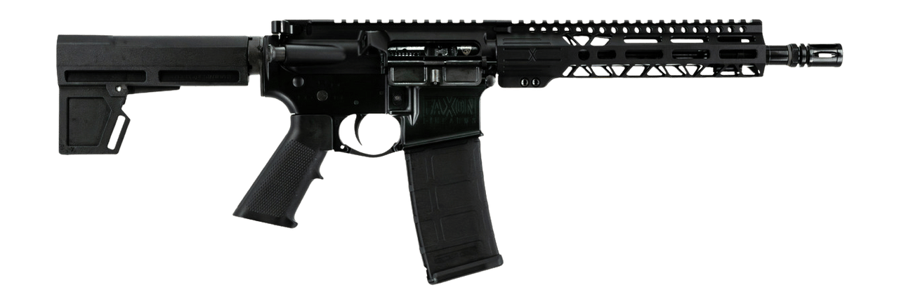 Faxon Firearms FXSPT556105SA9 Sport 5.56 NATO 30+1 10.50" Black Nitride SOCOM Threaded Barrel, Aluminum Receiver w/Picatinny Rail, M-LOK Handguard, Black Polymer KAK Shockwave Pistol Brace, Ergonomic