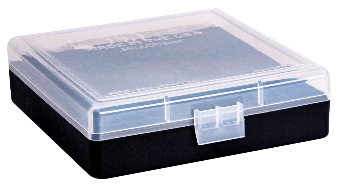 Berry's 87412 Ammo Box 9mm/380ACP Clear/Black Polypropylene 100rd