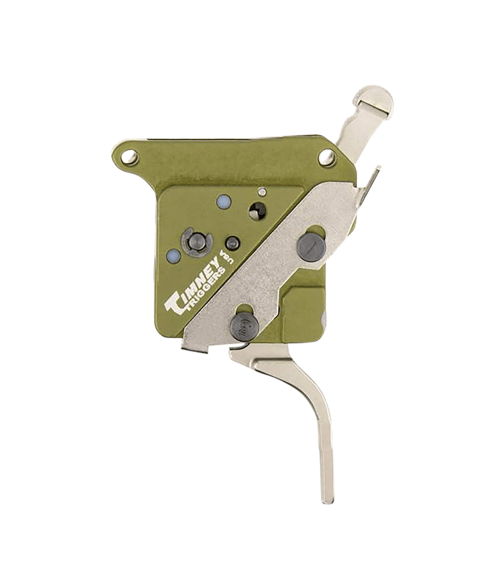 Timney Triggers 51716V2 Elite Hunter Straight Trigger with 3 lbs Draw Weight & Green/Nickel Finish for Remington 700 Right