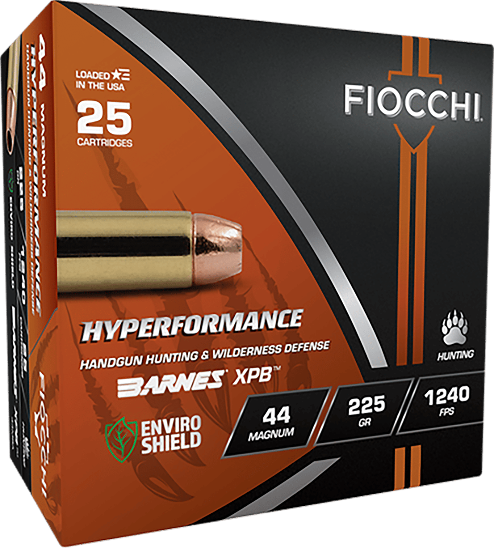 Fiocchi 44MBA Hyperformance 44RemMag 225gr XPB 25 Per Box/8 Case