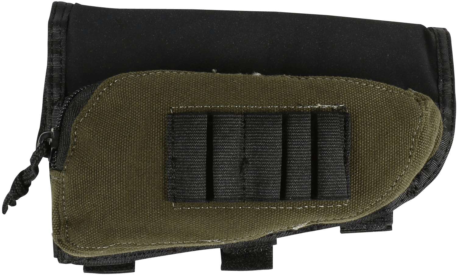 Allen 20550 Buttstock Shell Holder Black/Green Cordura Capacity 5rd Rifle Buttstock Mount