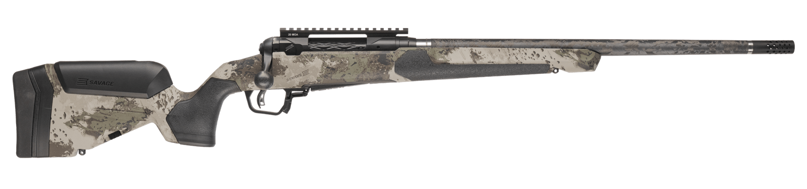 Savage Arms 32639 110 Core Predator Full Size 7mm-08 Rem 10+1 22" Medium Heavy Fluted Barrel, Arca Rail Forend, Hunter Green AccuStock w/AccuFit V2 Synthetic Stock, Left Hand
