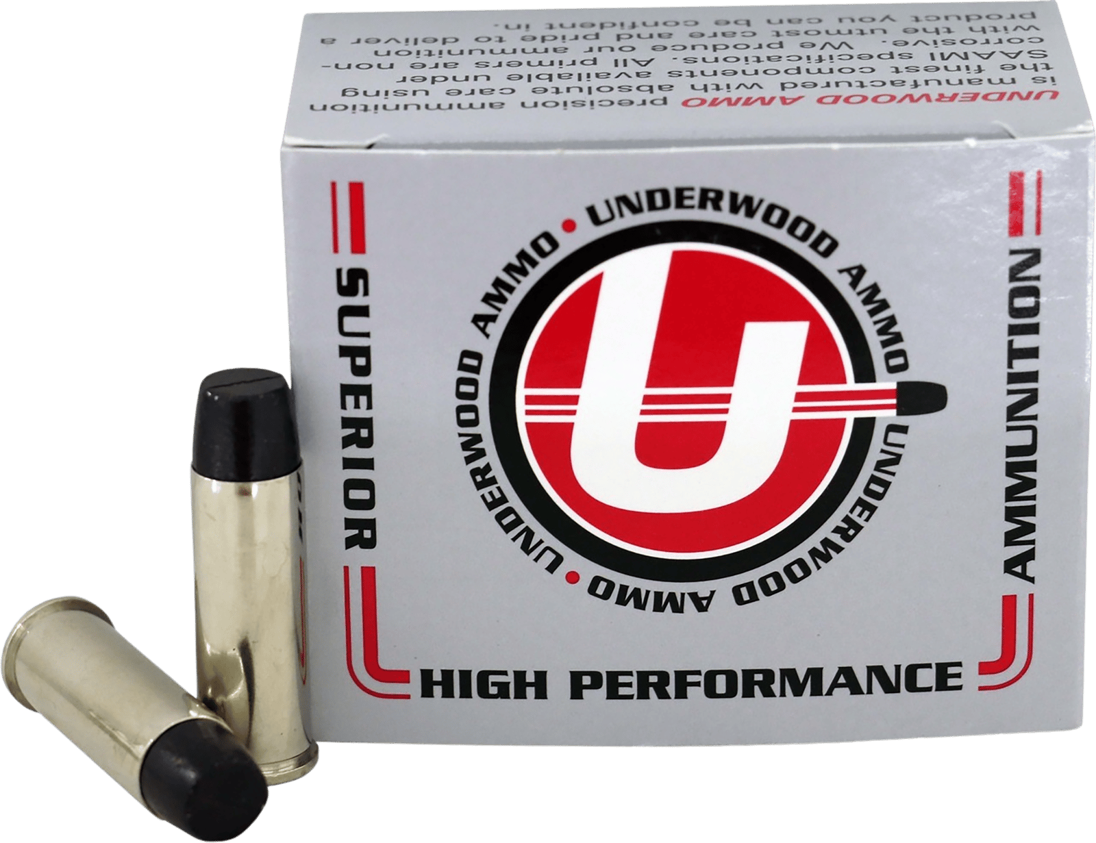 Underwood Ammo 723 Gas Check 44RemMag 305gr Hard Cast Long Wide Nose 20 Per Box/10 Case