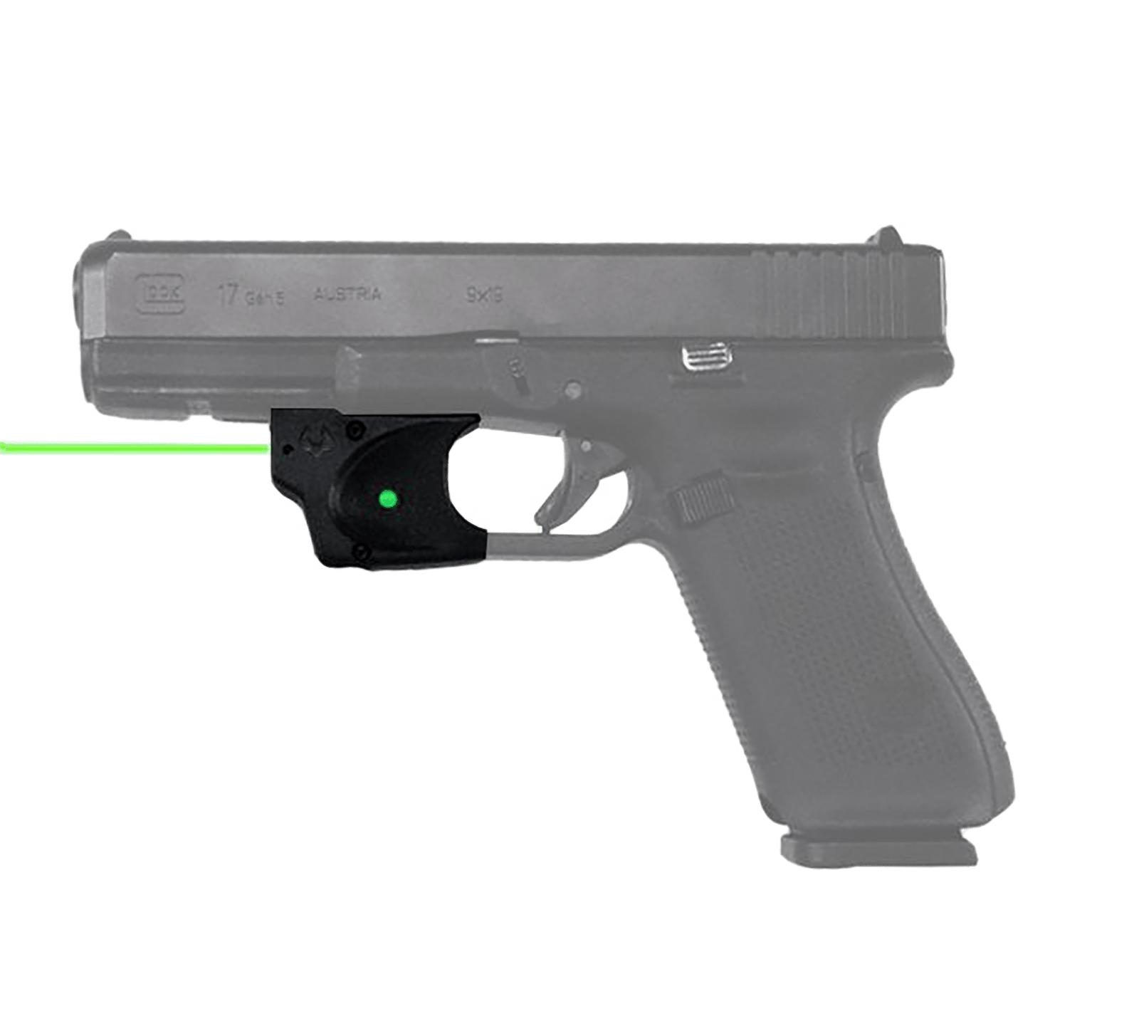 Viridian 9120091 E-Series Fits Glock 17/19/34/45/47 Green Laser Black Polymer Trigger Guard Mount