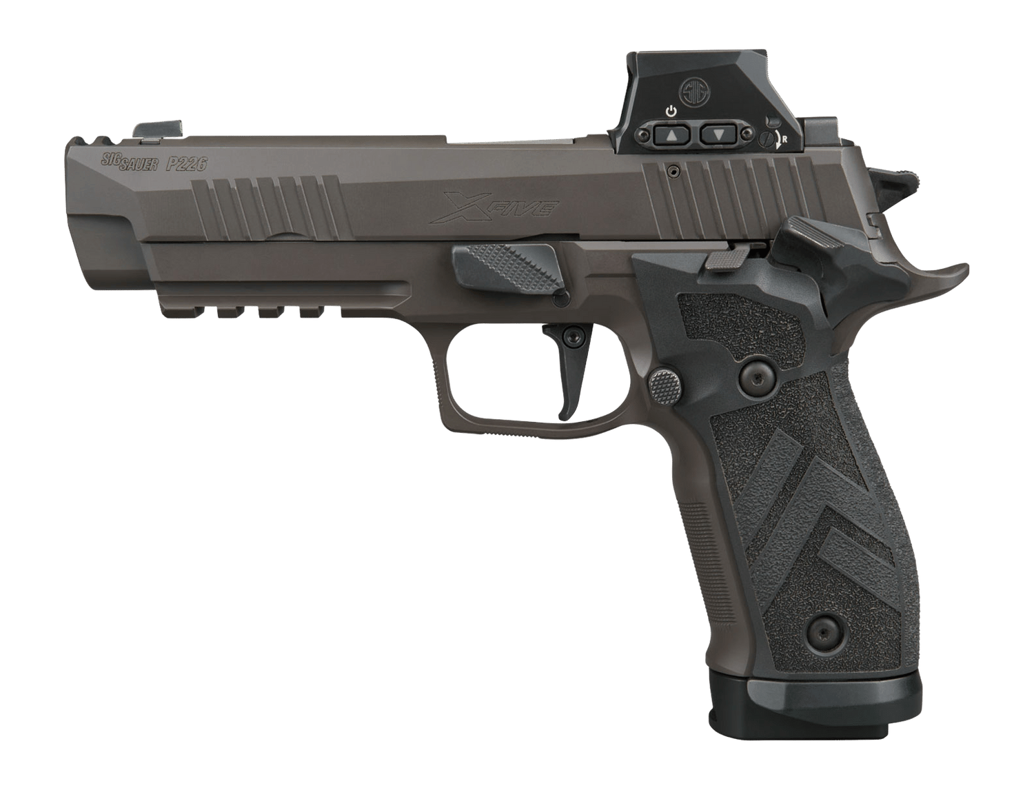 Sig Sauer 226X59LEGIONSAORXSL P226 X5 Legion w/Optic Full Size 9mm Luger 20+1 4.40" Legion Gray Cerakote Stainless Steel Integrated Compensator/Serrated w/Optic Slide & Alloy Frame w/Picatinny Rail, L