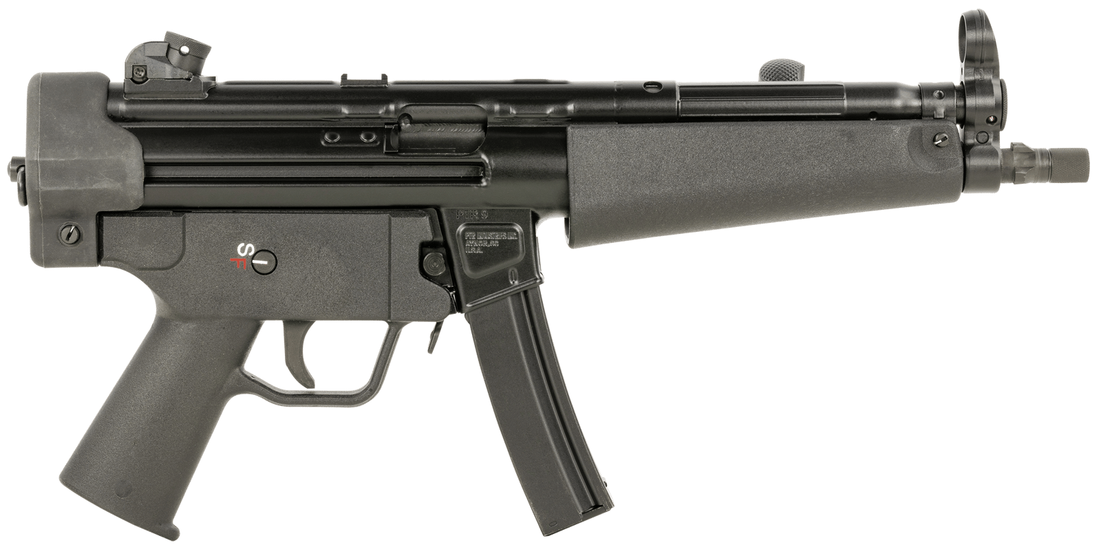 PTR 604 9CT 9mm Luger 20+1 9" Black Nitride 3-Lug Threaded Barrel, Black Plastic Handguard, Black Polymer Grips Includes 2 Magazines, Cable Lock, Single Point Bungee Sling