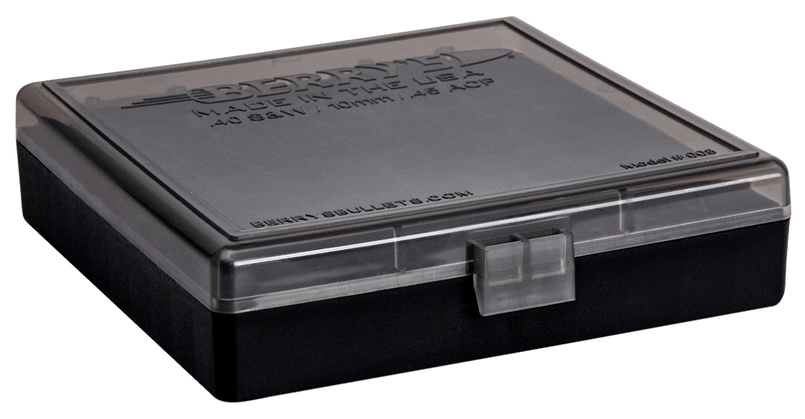 Berry's 92199 Ammo Box 40S&W/45ACP Smoke/Black Polypropylene 100rd