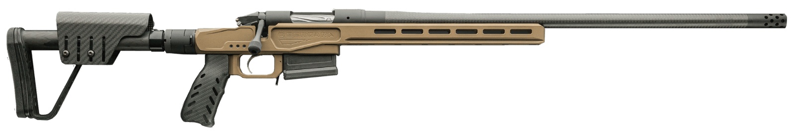 Bergara Rifles BPR37300WM Premier MgLite Full Size 300 Win Mag 5+1 24" Carbon Fiber CURE Carbon Fiber Barrel, Graphite Black Cerakote Steel Receiver, Flat Dark Earth XLR Folding Chassis