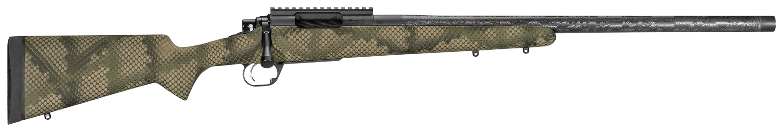 Proof Research 139981 Glacier TI 308 Win 4+1 20" Carbon Fiber Match Grade Threaded Barrel, Black Cerakote Titanium Receivern w/Picatinny Rail, Fixed PROOF Hunter TFDE Carbon Fiber Stock