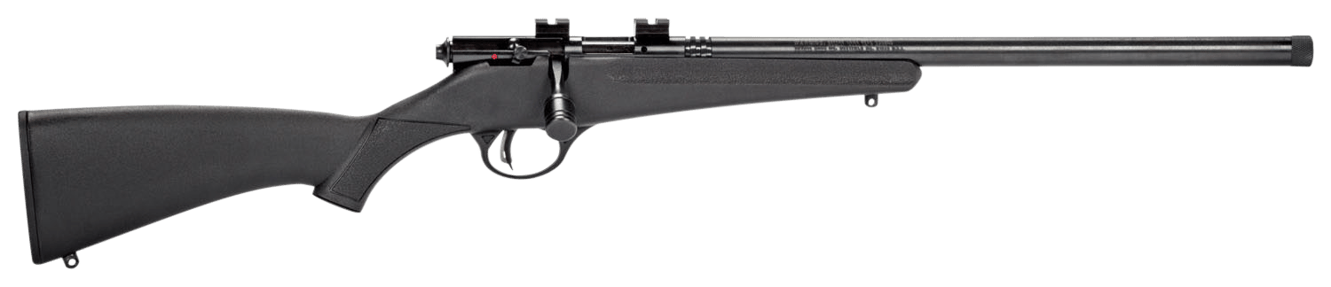Savage Arms 13834 Rascal FLV-SR Youth 22 LR 1rd 16.12" Matte Blued Heavy Barrel, Matte Blued Carbon Steel Receiver, Black Synthetic Stock, Right Hand