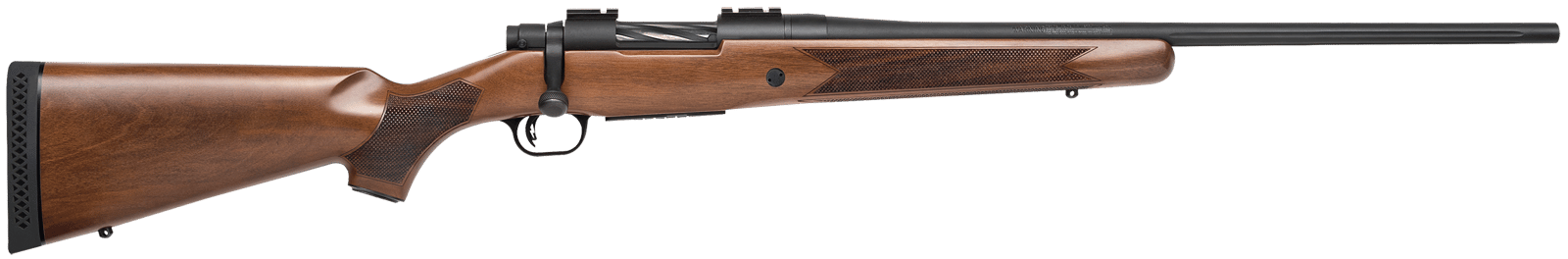 Mossberg 28026 Patriot Full Size 6.5 Creedmoor 5+1 22" Matte Blued Fluted Barrel, Drilled & Tapped Matte Blued Stainless Steel Receiver, Fixed Walnut Stock, Right Hand