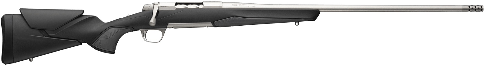 Browning 036008294 X-Bolt 2 Hunter Full Size 6.5 PRC 3+1 24" Stainless Steel Threaded Barrel, Drilled & Tapped Stainless Steel Receiver, Adj Vari-Tech Black Composite Stock w/Adjustable Comb & LOP