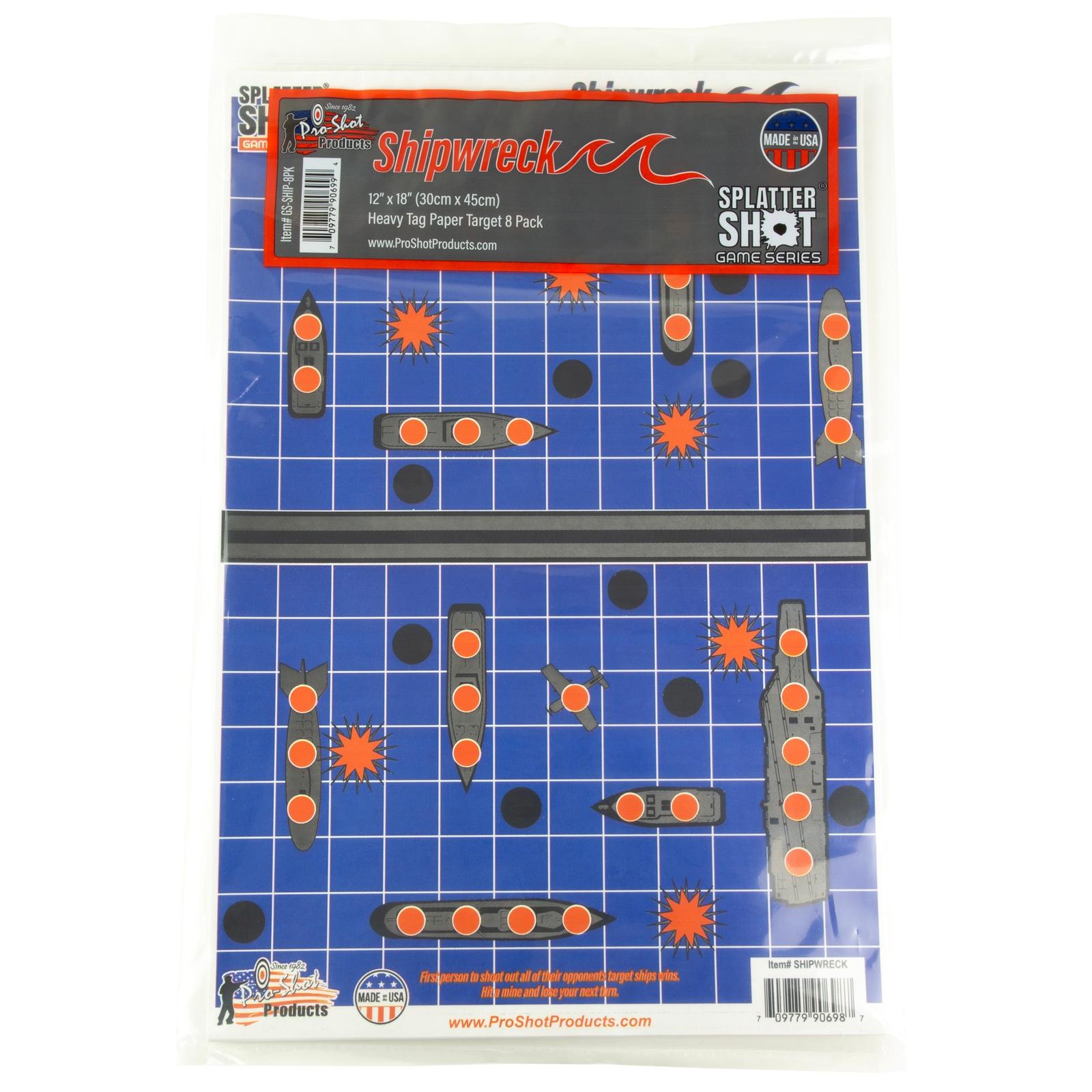 PROSHOT GS SHIP 12X18 TP 8PK
