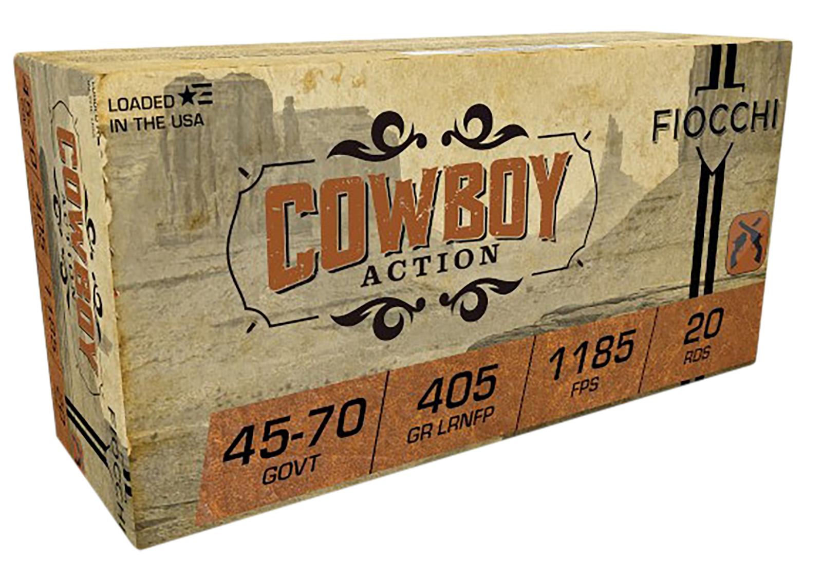Fiocchi 4570A Cowboy Action 45-70Gov 405gr Lead Round Nose Flat Point 20 Per Box/10 Case