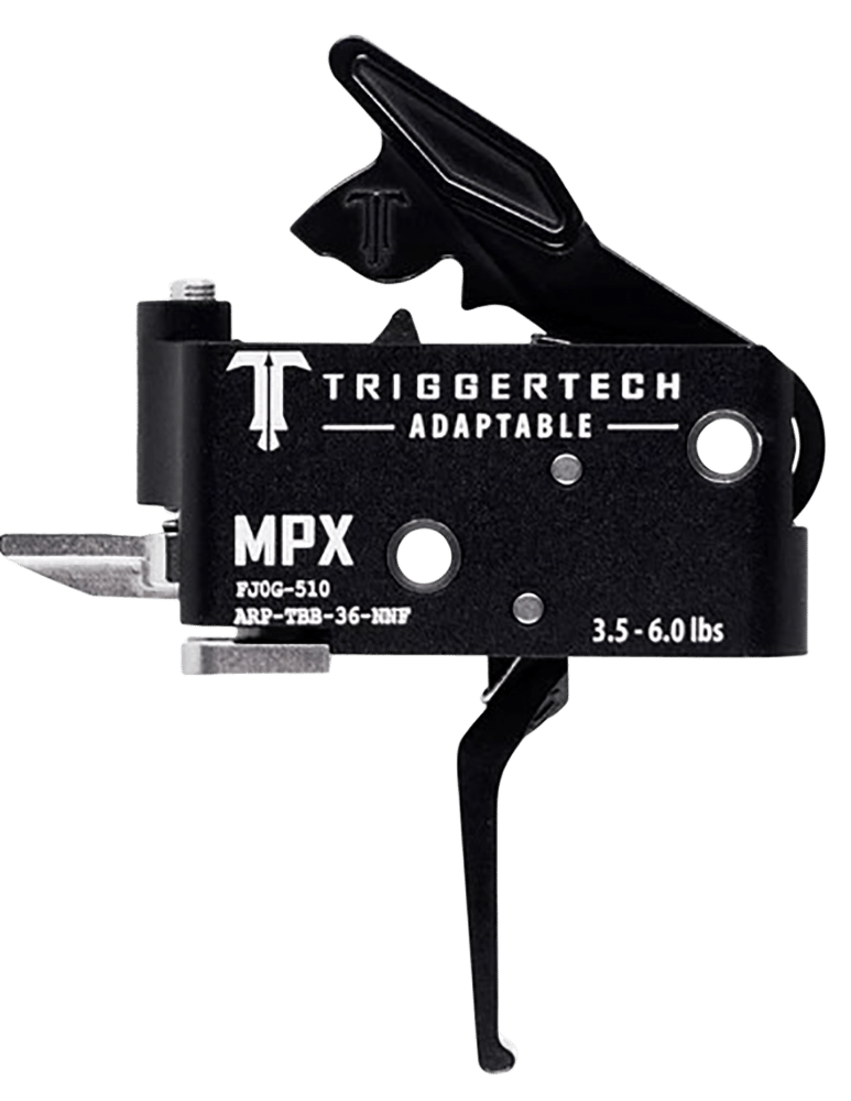 TriggerTech ARPTBB36NNF Adaptable Two-Stage Flat Trigger with 3.50-6 lbs Draw Weight & Black PVD Finish for Sig MPX