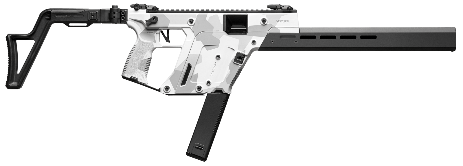 Kriss USA KV903CAD00 Vector CRB Gen3 9mm Luger 40+1 16" Black Nitride Threaded Barrel, Arctic Delta Cerakote Receiver w/Picatinny Rail, M-LOK Handguard, Adjustable Folding Black Stock, White Polymer G