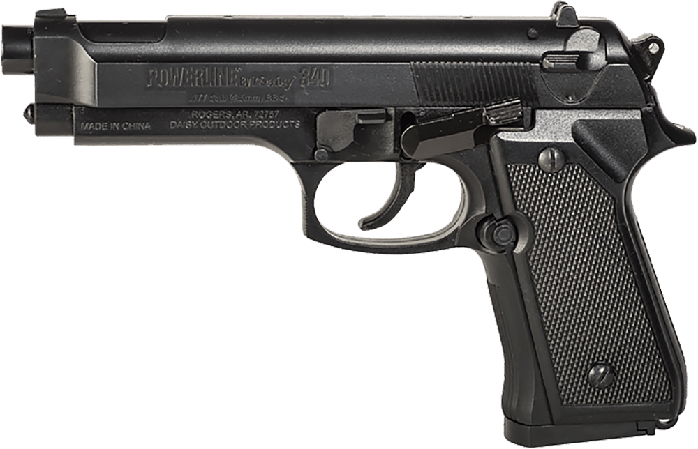 Daisy 0340 Powerline Air Pistol Spring Piston 177 13+1 Black Checkered Polymer Grips