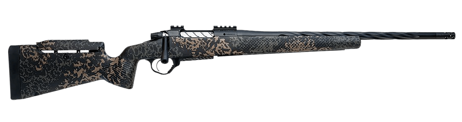 Seekins Precision 0011710207-F Havak PH3 308 Win 20" Black Fluted Threaded Barrel, Black Picatinny Rail Steel Receiver, Adj Cheek Riser Woodland Shadow Synthetic Stock
