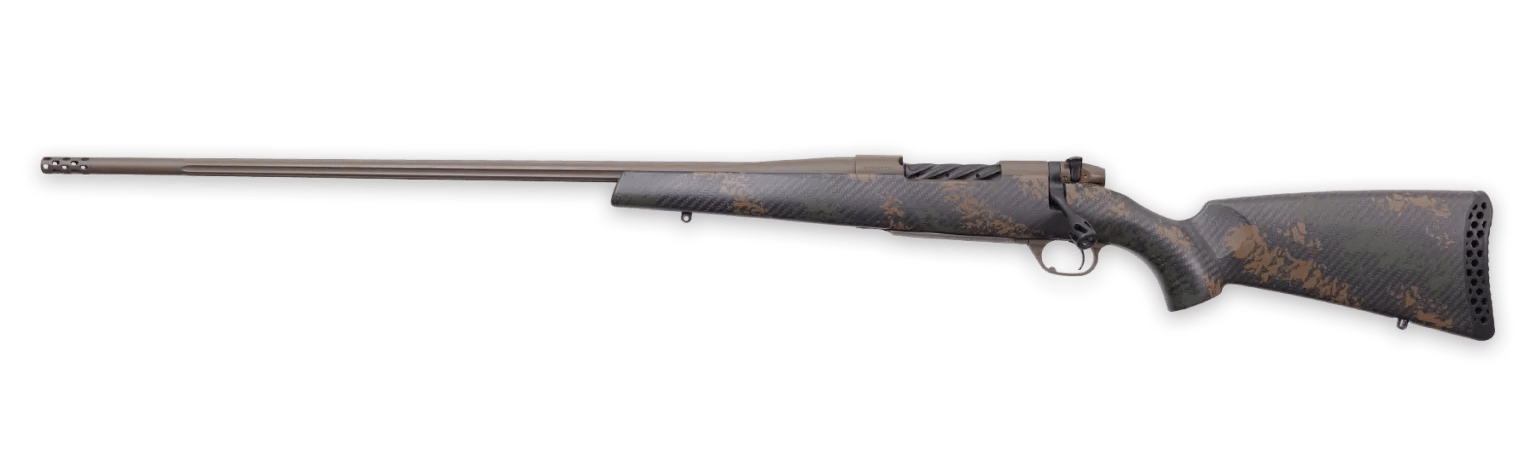 Weatherby MBC20N338WL6B Mark V Backcountry 2.0 338 WBY RPM 4+1 24" + 2" Patriot Brown Cerakote Fluted Threaded Barrel, Steel Drilled & Tapped Receiver, Black w/Brown Accents Fixed Peak 44 Blacktooth C
