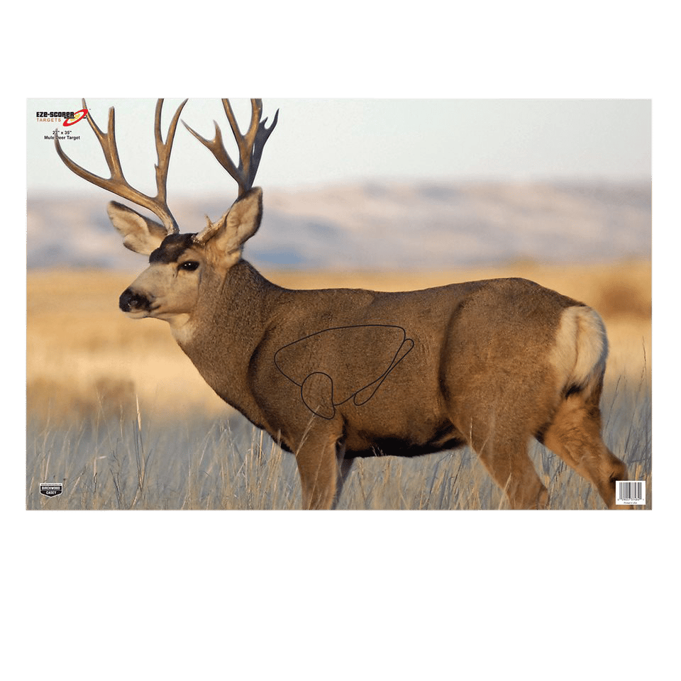 Birchwood Casey 37482 EZE-Scorer Mule Deer Paper Hanging 23" x 35" Multi-Color 2 Per Pkg