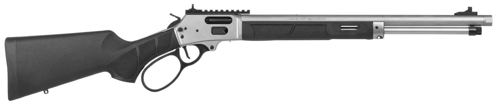 Smith & Wesson 13813 1854 357 Mag 10+1 19.25" Stainless Threaded Barrel, Picatinny Rail Stainless Steel Receiver, M-LOK Forend, Fixed w/Textured Grip Panels Black Synthetic Stock
